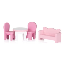 Casă pentru păpuși din lemn Chipolino cu 7 piese de mobilier și 2 scări cumpăra în Chișinau. Foto 3
