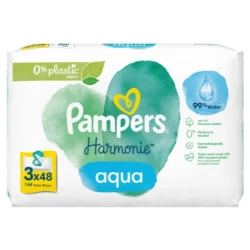 Влажные салфетки Pampers Harmonie Aqua, 3x48 шт. купить в Кишиневе. Фото 1