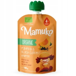 Piure Mamuko de dovleac și coacăză neagră organic(de la 4 luni +), 100g cumpăra în Chișinau. Foto 1