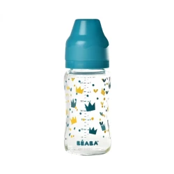 Biberon din sticlă Beaba Crown 240 ml Bleu cumpăra în Chișinau