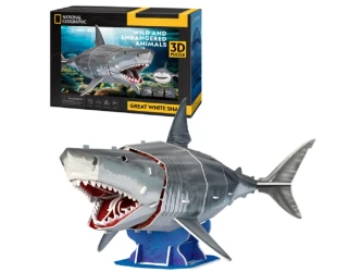 Puzzle 3D Cubic Fun Marele rechin alb, 78 elemente cumpăra în Chișinau. Foto 1