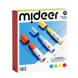 Set de markere Mideer lavabile cu vârf rotund și ștampilă, 6 buc. cumpăra în Chișinau. Foto 1