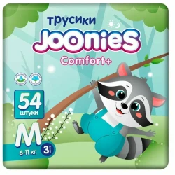 Подгузники-трусики Joonies Comfort+ M, (6-11 кг), 54 шт. купить в Кишиневе. Фото 1