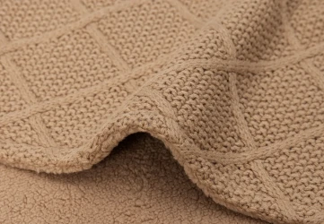 Păturică Jollein Check Knit Biscuit/Teddy Fleece, 75x100 cm cumpăra în Chișinau. Foto 5