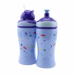 Набор поильников Nuby Flip-It Cup (12 м+) и Pop-Up Sipper (18 м+) 360 мл синий купить в Кишиневе. Фото 4