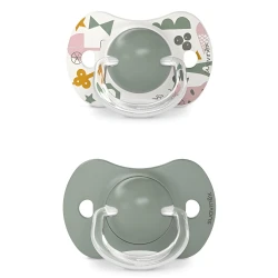 Пустышки симметричные из силикона Suavinex SX PRO Dreams Olive (18 мес.+), 2 шт. купить в Кишиневе. Фото 1