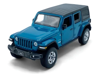 Миниатюрная модель внедорожника Tayumo Jeep Wrangler Sahara Unlimited Blue купить в Кишиневе. Фото 1