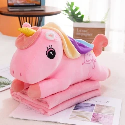 Jucarie de plus Riki Unicorn cu plapuma Roz, 50 cm cumpăra în Chișinau. Foto 1