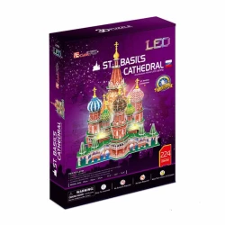 Puzzle 3D Cubic Fun St. Basil's Cathedral LED, 224 elemente cumpăra în Chișinau. Foto 1