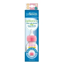 Set pentru bebeluși Dr. Browns biberon din polipropilena 250 ml + lingurite + cana Cheer Jungle Pink cumpăra în Chișinau. Foto 4
