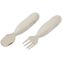 Set linguriță și furculiță Beaba Inox Velvet Grey cumpăra în Chișinau. Foto 2