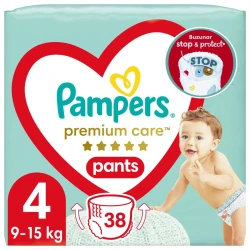 Подгузники-трусики Pampers Premium Care Pants 4 (9-15 кг), 38 шт. купить в Кишиневе. Фото 1