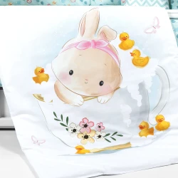 Lenjerie de pătuț PernaMea Baby Little Bunny (8 piese), 120x60 cm cumpăra în Chișinau. Foto 4