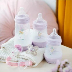 Бутылочка антиколиковая из пластика MAM Perfect Start Planet Love Boy, 320 мл купить в Кишиневе. Фото 3