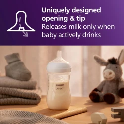 Set de biberoane pentru bebeluși din polipropilenă Philips Avent Natural Response, 260 ml, 3 buc. cumpăra în Chișinau. Foto 4