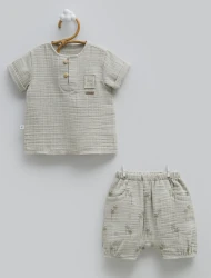 Комплект из 2 штук Caramell Free Boy Green (9-12М) купить в Кишиневе. Фото 1
