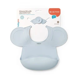 Нагрудник из силикона BabyOno Elephant Blue купить в Кишиневе. Фото 3