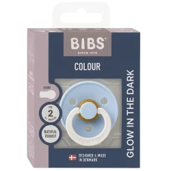 Suzetă rotundă din latex Bibs Colour Glow Baby Blue Ambalaj premium, 6-18 luni cumpăra în Chișinau. Foto 1