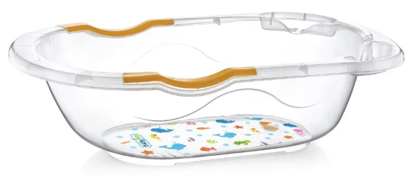 Ванночка детская со сливом BabyJem Round Transparent, 80 см купить в Кишиневе. Фото 1