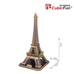 Пазл 3D Cubic Fun Eiffel Tower, 82 элементов купить в Кишиневе. Фото 3