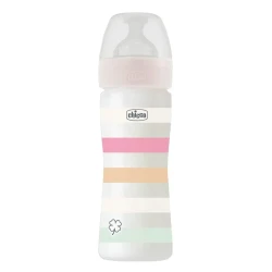 Пластиковая бутылочка Chicco Girl  с силиконовой соской среднего потока, 250 мл купить в Кишиневе. Фото 1