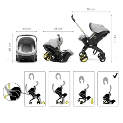 Автолюлька 0-13кг Doona Midnight Limited Edition купить в Кишиневе. Фото 2