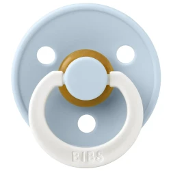 Пустышка круглая из латекса Bibs Colour Glow Iron & Baby Blue (0-6 мес.), 2 шт. купить в Кишиневе. Фото 4