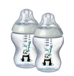 Декорированная бутылочка для кормления Tommee Tippee Панда 260 мл 2шт купить в Кишиневе