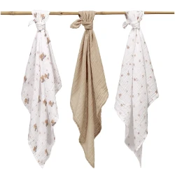 Pelinci din bumbac BabyOno Extra Soft Cream (70x70 cm), 3 buc. cumpăra în Chișinau. Foto 3