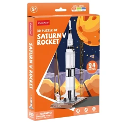 Puzzle 3D Cubic Fun Saturn V Rocket, 24 piese cumpăra în Chișinau. Foto 3
