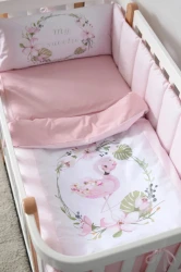 Lenjerie de pătuț Veres Flamingo pink new (6 piese), 120x60 cm cumpăra în Chișinau. Foto 1