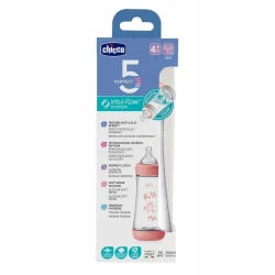 Бутылочка для кормления из пластика Chicco Perfect5 Kiss Pink, 300 мл купить в Кишиневе. Фото 2