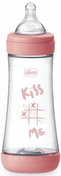 Бутылочка для кормления из пластика Chicco Perfect5 Kiss Pink, 300 мл купить в Кишиневе. Фото 1