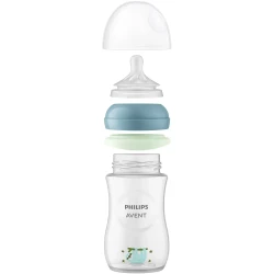 Бутылочка для кормления из полипропилена Philips Avent Natural Response Nighttime + соска Ultra Soft, 260 мл купить в Кишиневе. Фото 2