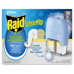 Dispozitiv anti-țânțari Raid Family + rezervă lichidă, 21 ml cumpăra în Chișinau. Foto 1