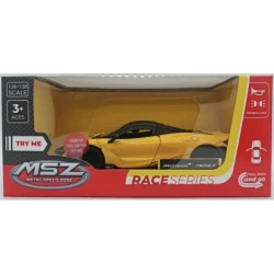 Машинка металлическая модель MSZ McLaren 765 LT, масштаб 1:31, жёлтая купить в Кишиневе. Фото 2