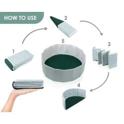 Игровой манеж BabyJem с 100 шариками Green купить в Кишиневе. Фото 4