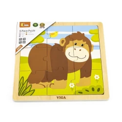 Деревянные пазлы Viga Monkey, 9 элементов купить в Кишиневе. Фото 1