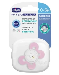 Suzetă ortodontică din silicon Chicco Physio Comfort Pink, 0-6 luni cumpăra în Chișinau. Foto 2