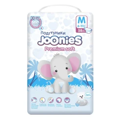 Подгузники Joonies Premium Soft M, (6-11 кг), 58 шт. купить в Кишиневе. Фото 1