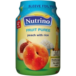 Пюре Nutrino из персика-риса (4 мес+), 190 г купить в Кишиневе. Фото 2