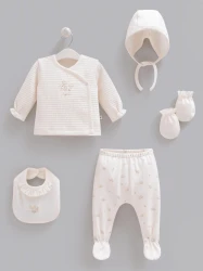 Комплект из 5 штук Caramell Tiny Girl Ivory & Beige (0М) купить в Кишиневе. Фото 1