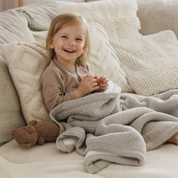 Păturică BabyOno Cotton & Fleecing Lining Grey, 75×100 cm cumpăra în Chișinau. Foto 6
