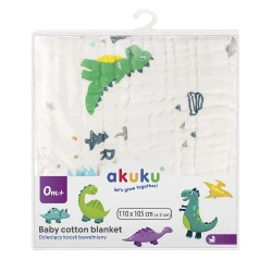 Păturică Akuku Muselin Dinosaurs, 110×105 cm cumpăra în Chișinau. Foto 7