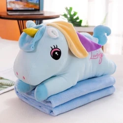 Мягкая игрушка Riki Единорог с одеялом Голубой, 50 см купить в Кишиневе. Фото 2