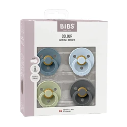Круглые латексные соски Bibs Petrol & Sage & Baby Blue & Iron (6-18 мес.), 4 шт. купить в Кишиневе. Фото 2