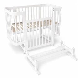 Детская кроватка Kuzea Miya White Grey на маятнике купить в Кишиневе. Фото 9