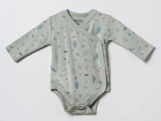 Боди с длинным рукавом BabyCosy Ecru & Green, 2 шт. (3-6М) купить в Кишиневе. Фото 3