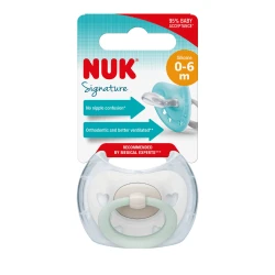 Пустышка ортодонтическая силиконовая NUK Signature 0-6 мес купить в Кишиневе. Фото 7