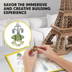 Puzzle 3D Cubic Fun Eiffel Tower, 80 elemente cumpăra în Chișinau. Foto 6
